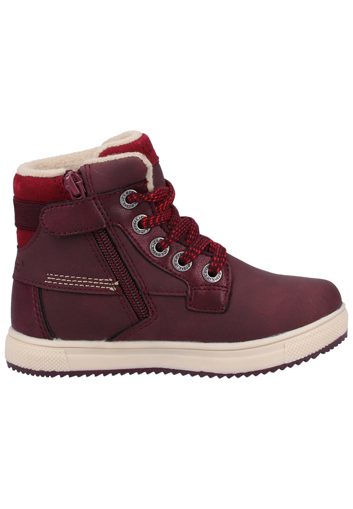 Kickers Stiefelette Lederimitat Rot Warmfutter - surf4shoes