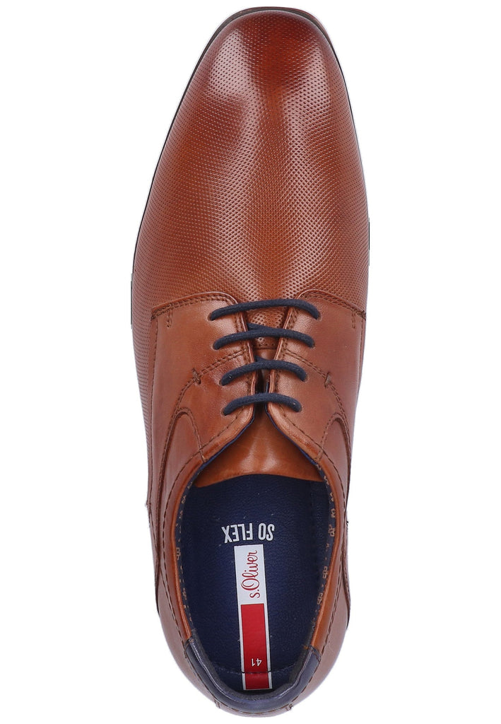s.Oliver Businessschuhe Leder Cognac - surf4shoes
