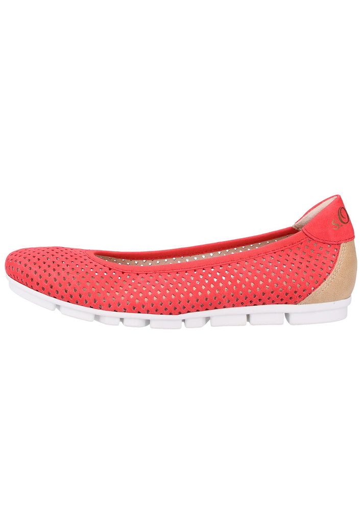s.Oliver Ballerinas Lederimitat Rot - surf4shoes