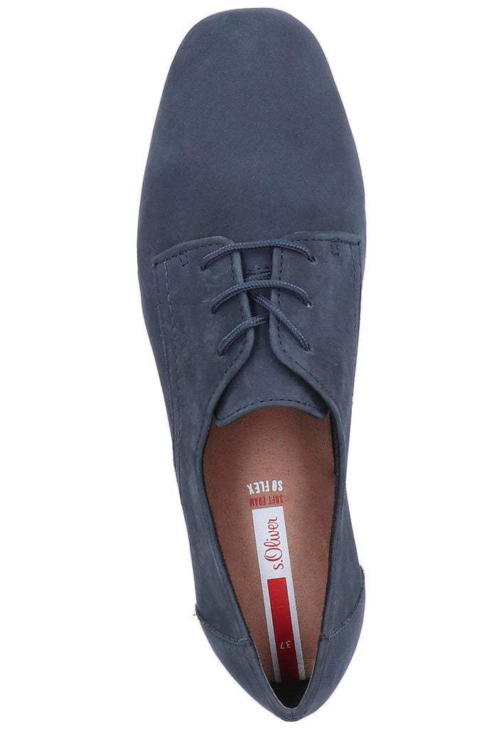 s.Oliver Halbschuhe Leder Navy - surf4shoes