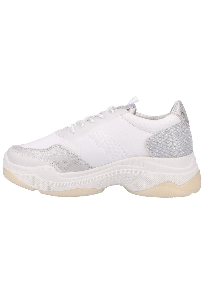 s.Oliver Sneaker Lederimitat/Textil Weiß/Silber - surf4shoes