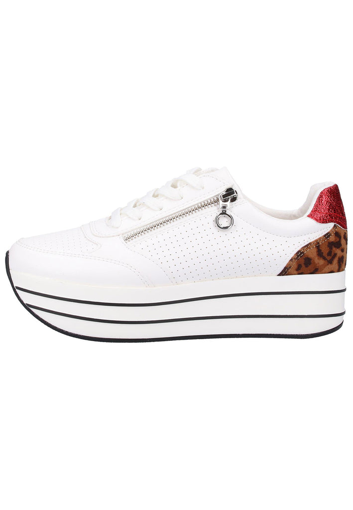 s.Oliver Sneaker Lederimitat/Textil Weiß - surf4shoes