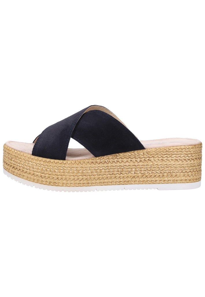 s.Oliver Pantoletten Nubukleder Navy - surf4shoes