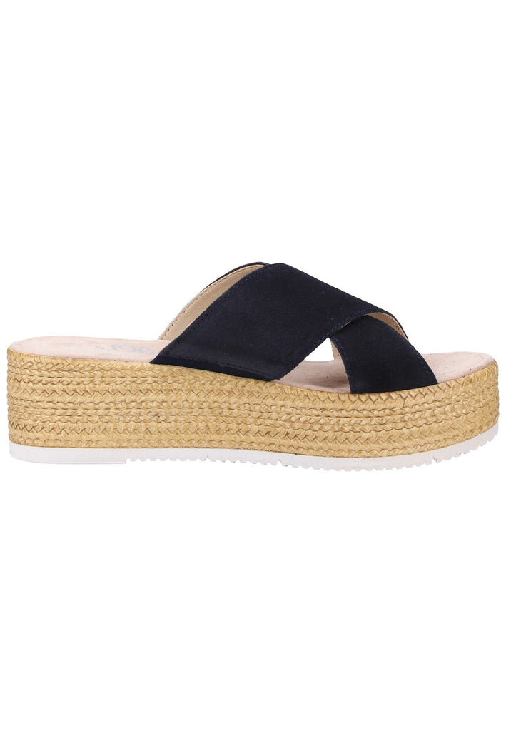 s.Oliver Pantoletten Nubukleder Navy - surf4shoes