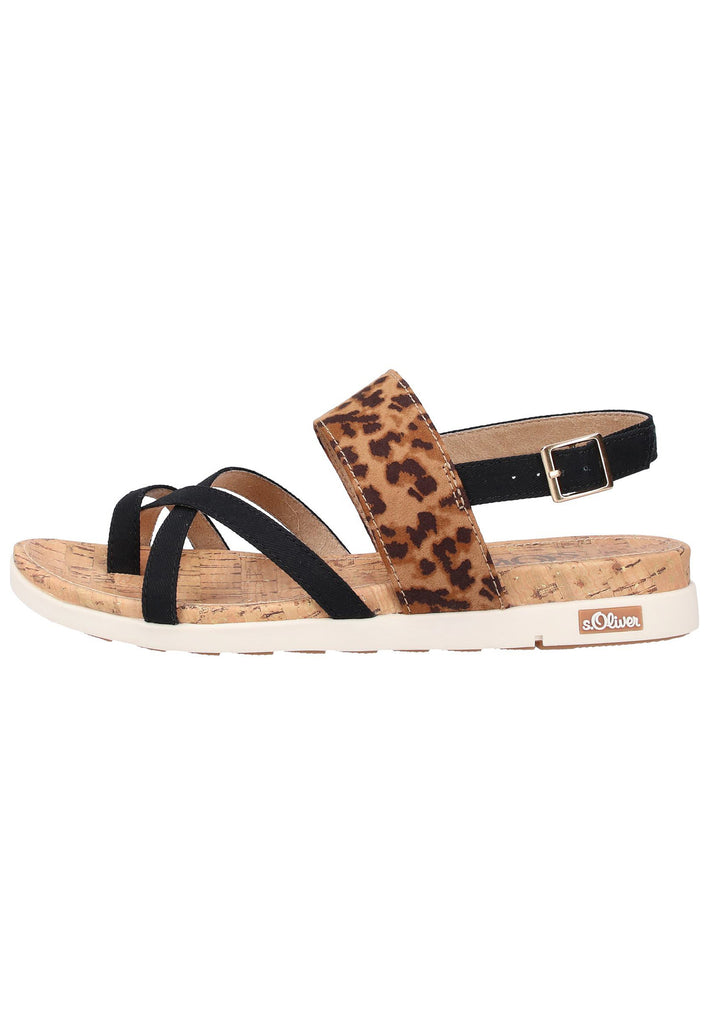 s.Oliver Sandalen Lederimitat Leopard - surf4shoes