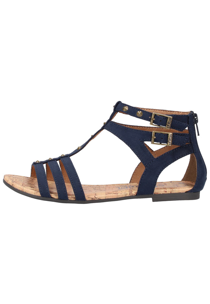 s.Oliver Sandalen Lederimitat Navy - surf4shoes