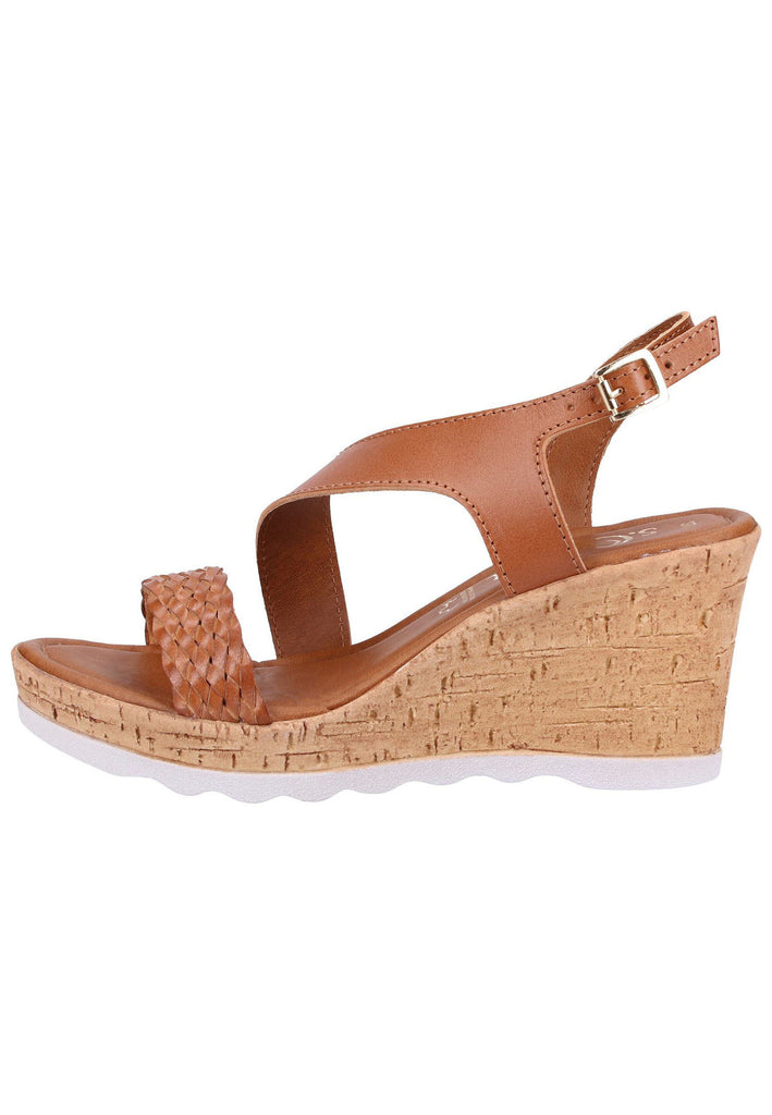 s.Oliver Sandalen Leder/Synthetik Cognac - surf4shoes