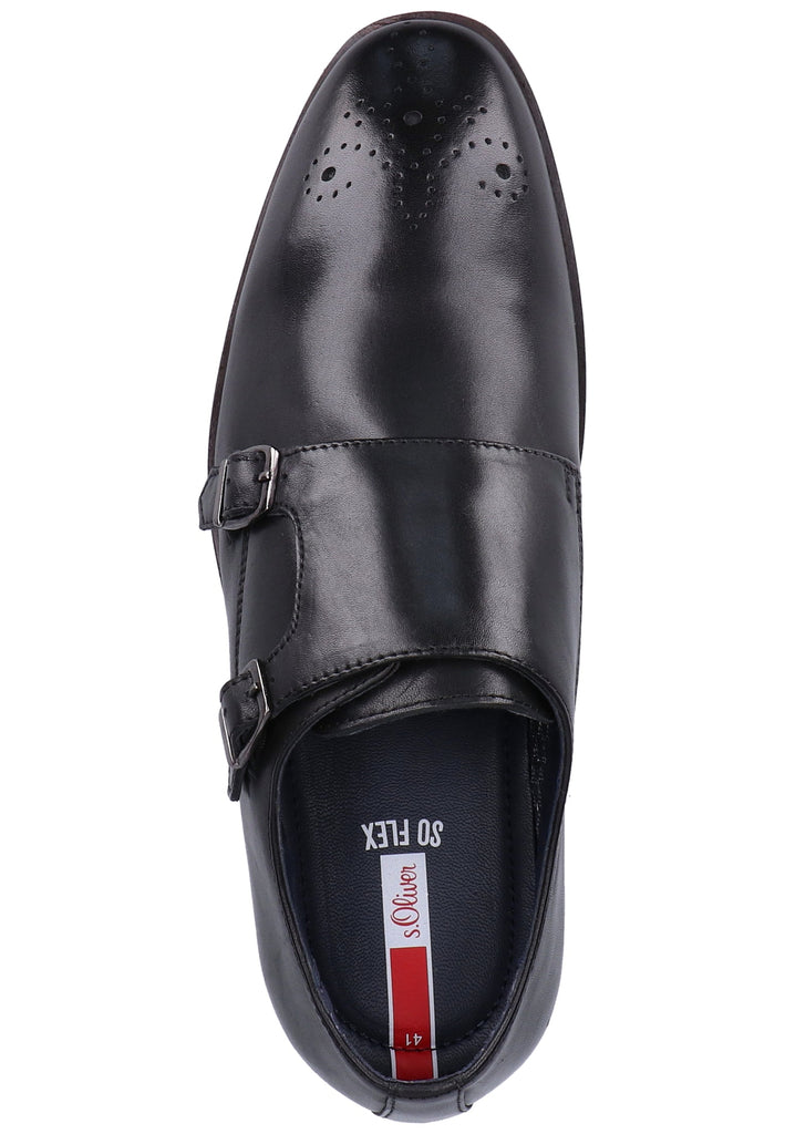 s.Oliver Businessschuhe Leder Schwarz - surf4shoes
