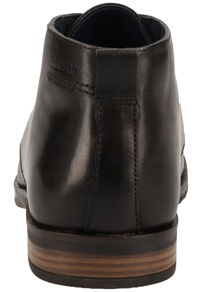 s.Oliver Businessschuhe Leder Schwarz - surf4shoes