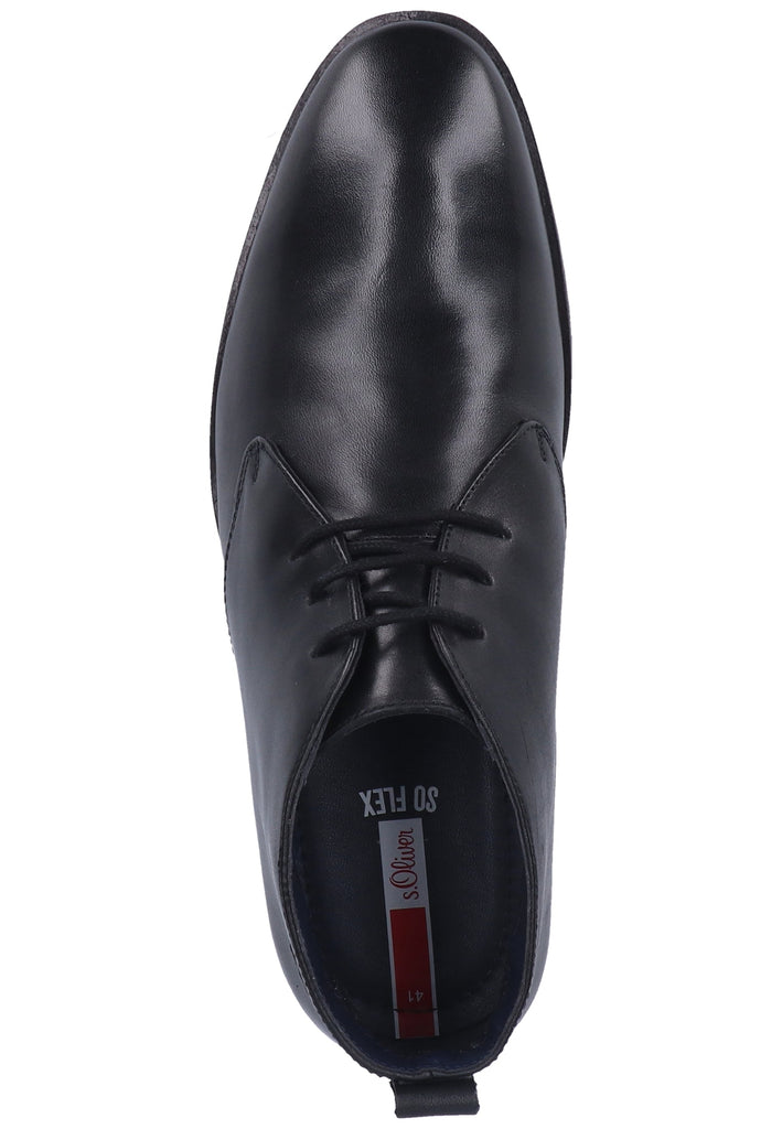 s.Oliver Businessschuhe Leder Schwarz - surf4shoes