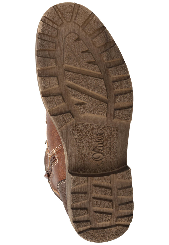 s.Oliver Stiefelette Synthetik Braun Warmfutter - surf4shoes