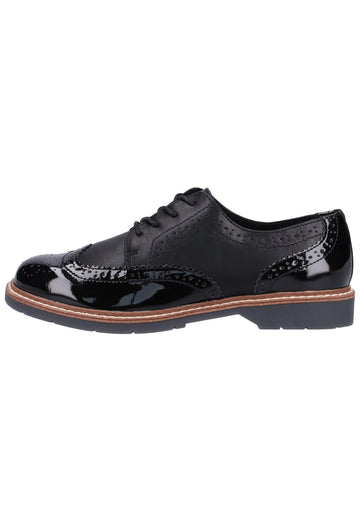 s.Oliver Halbschuhe Lederimitat Schwarz - surf4shoes