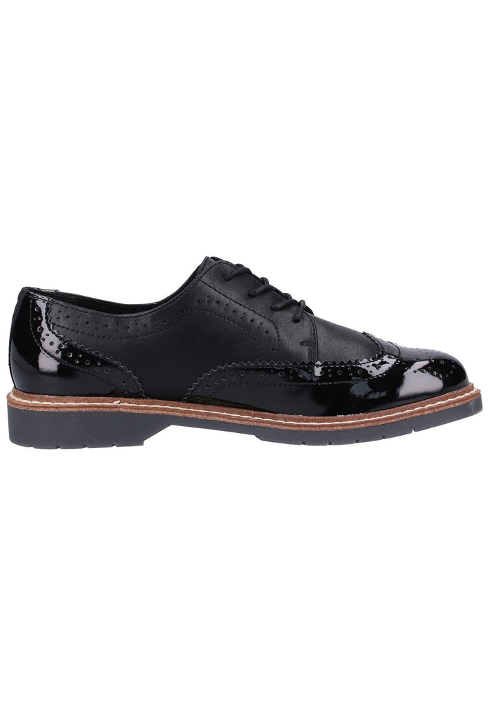 s.Oliver Halbschuhe Lederimitat Schwarz - surf4shoes