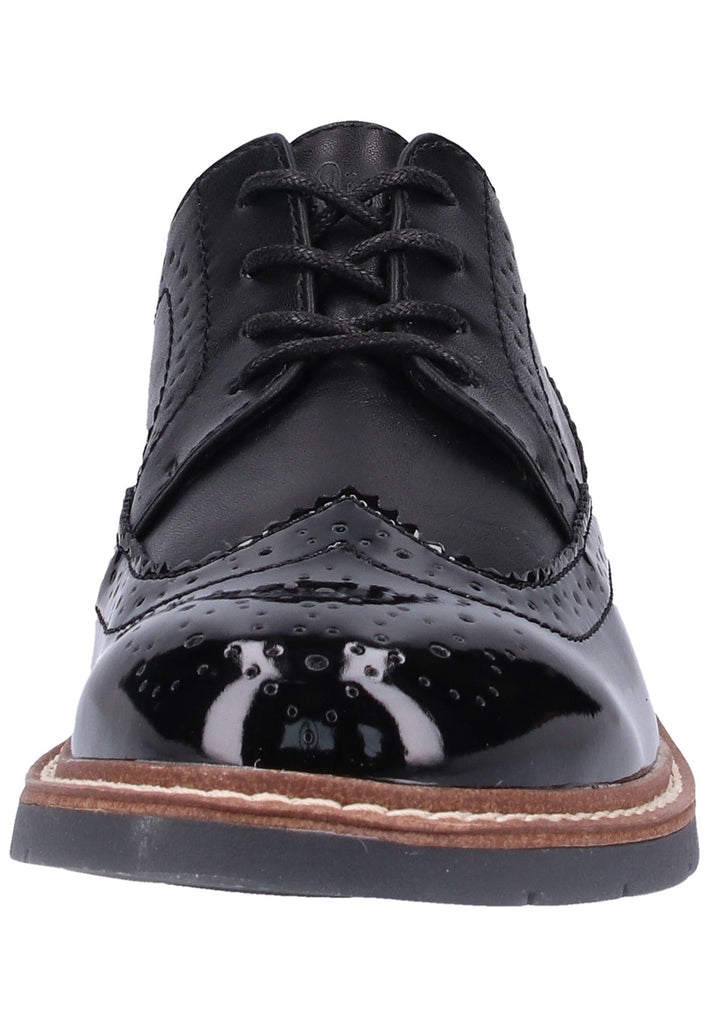 s.Oliver Halbschuhe Lederimitat Schwarz - surf4shoes