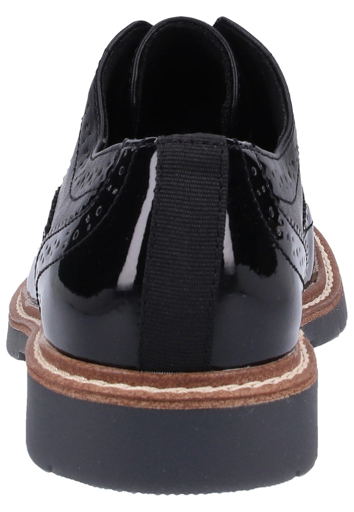 s.Oliver Halbschuhe Lederimitat Schwarz - surf4shoes