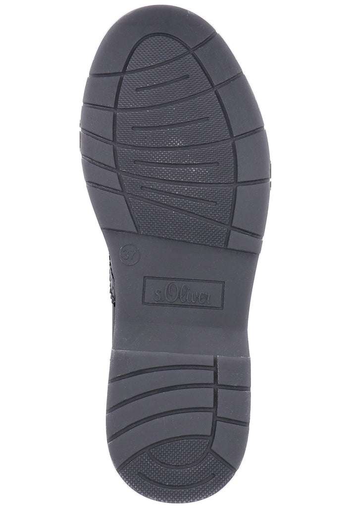 s.Oliver Halbschuhe Lederimitat Schwarz - surf4shoes