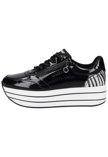 s.Oliver Halbschuhe Lederimitat/Textil Schwarz - surf4shoes