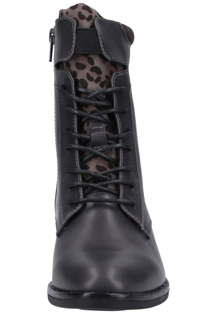 s.Oliver Stiefelette Lederimitat/Textil Dunkelgrau - surf4shoes