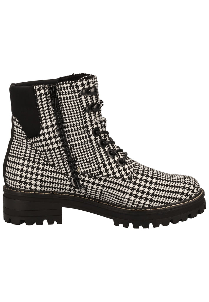 s.Oliver Stiefelette Textil Schwarz/Weiß - surf4shoes