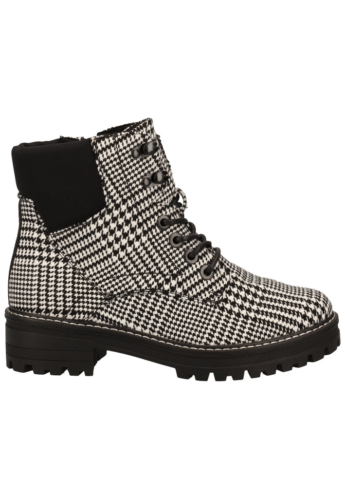 s.Oliver Stiefelette Textil Schwarz/Weiß - surf4shoes