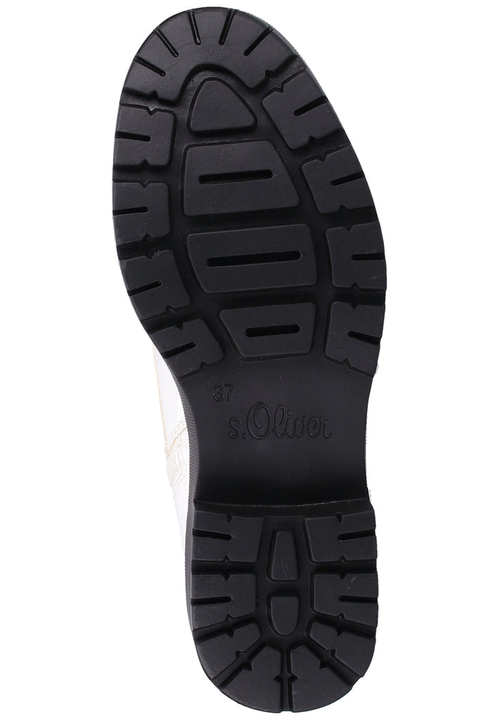 s.Oliver Stiefelette Lederimitat Weiß - surf4shoes