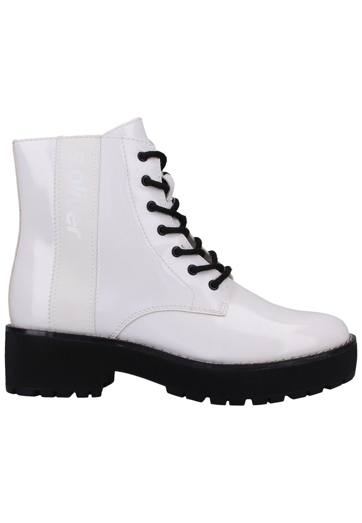 s.Oliver Stiefelette Lederimitat Weiß - surf4shoes