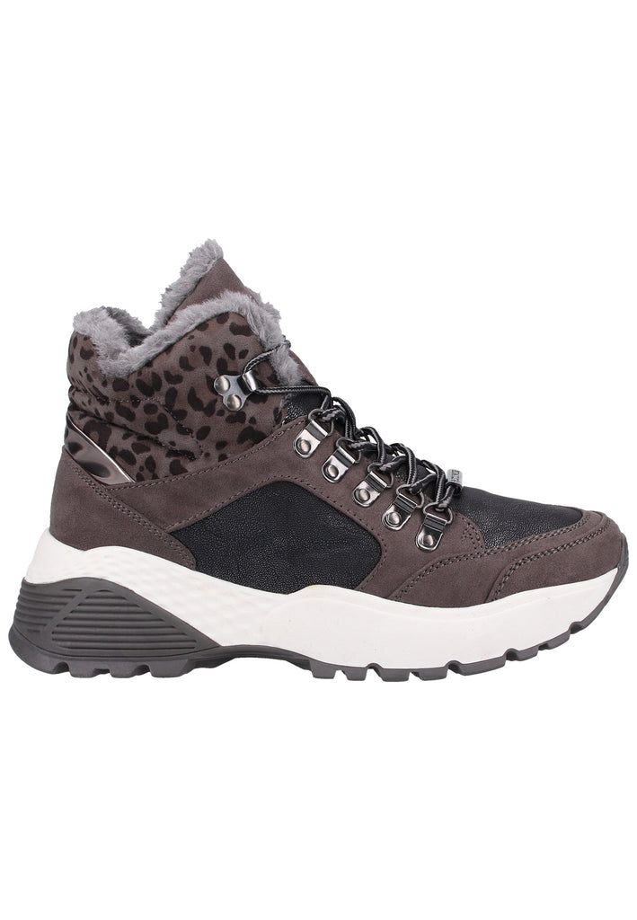 s.Oliver Stiefelette Lederimitat/Textil Dunkelgrau Warmfutter - surf4shoes