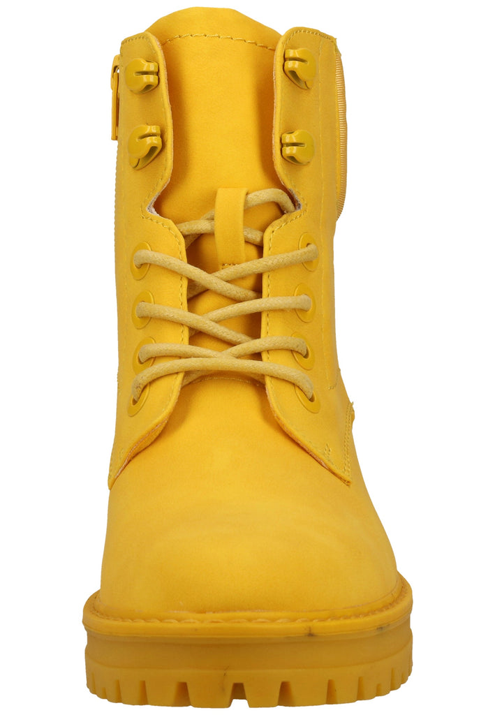 s.Oliver Stiefelette Lederimitat/Textil Gelb - surf4shoes