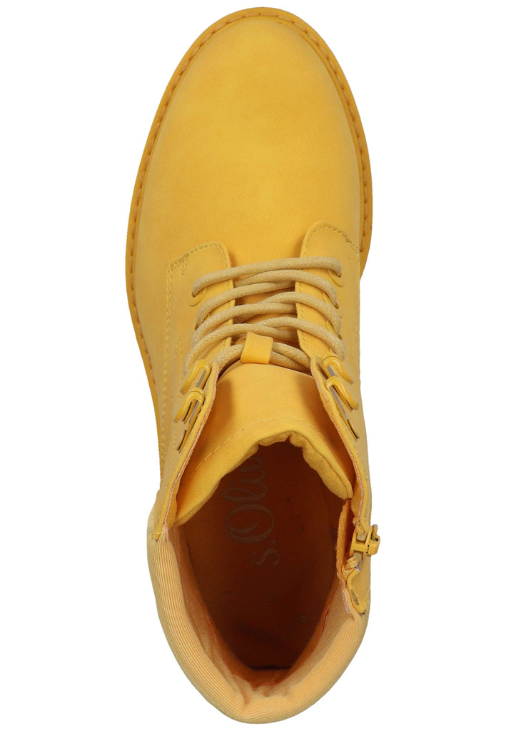 s.Oliver Stiefelette Lederimitat/Textil Gelb - surf4shoes