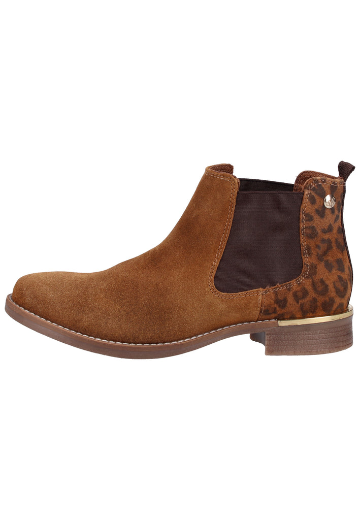 s.Oliver Stiefelette Veloursleder Cognac - surf4shoes
