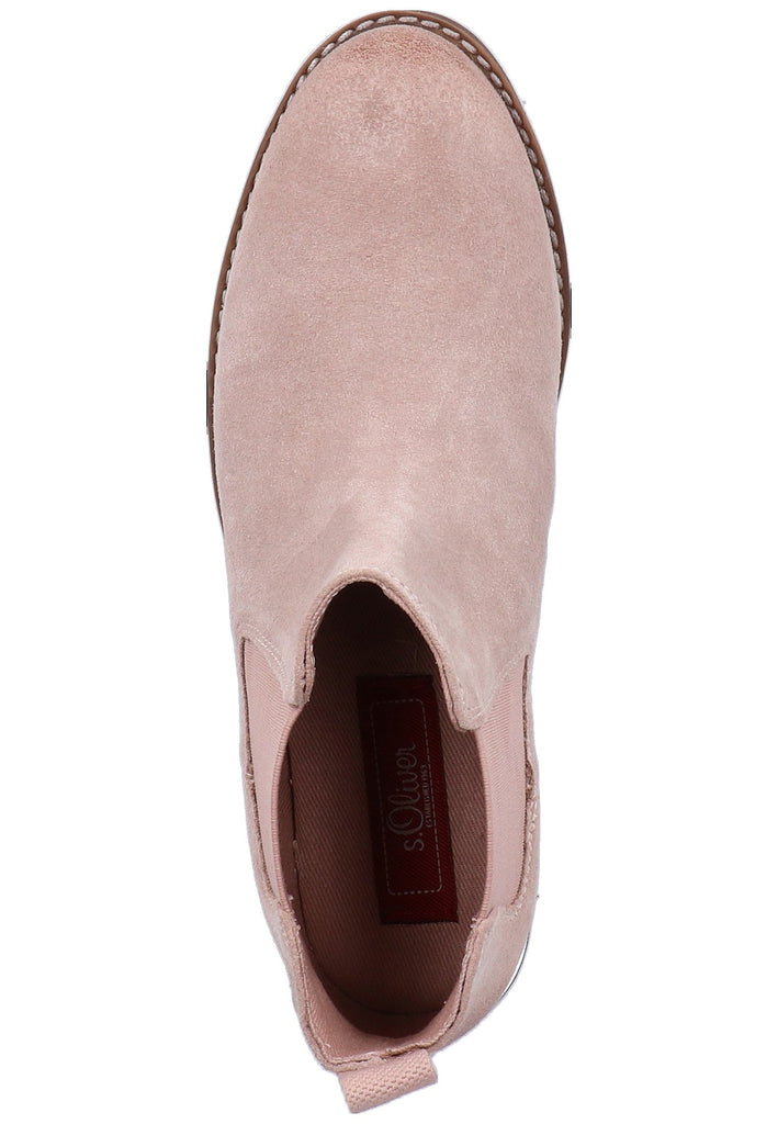 s.Oliver Stiefelette Veloursleder Rose - surf4shoes