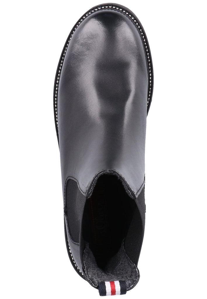 s.Oliver Stiefelette Nappaleder Schwarz - surf4shoes