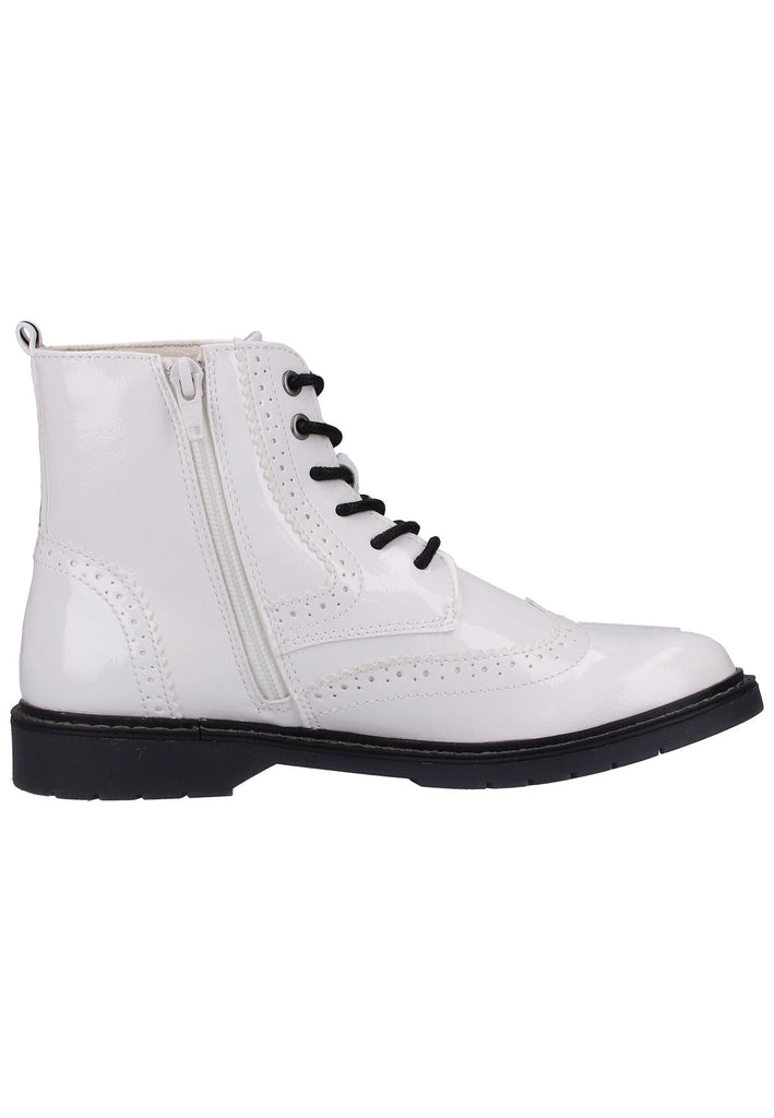 s.Oliver Stiefelette Lederimitat Weiß - surf4shoes