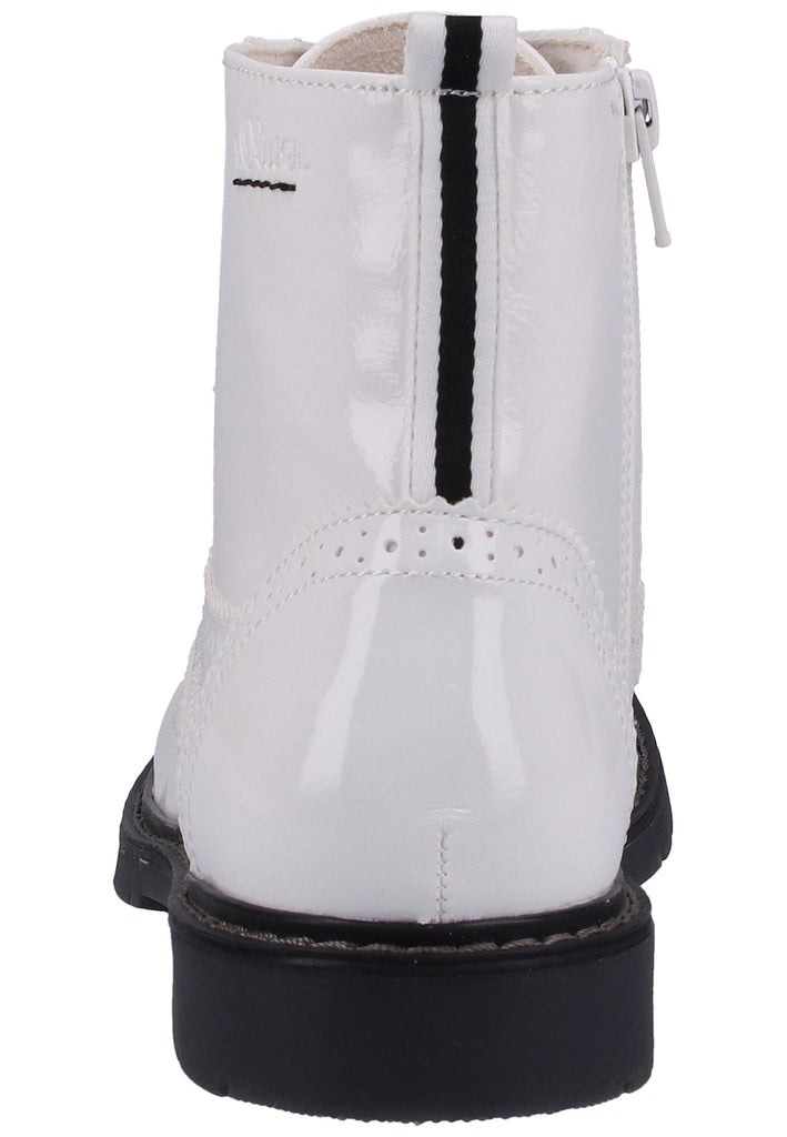s.Oliver Stiefelette Lederimitat Weiß - surf4shoes