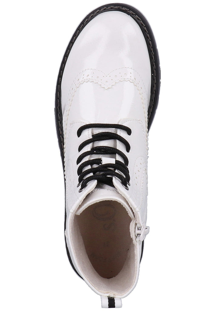 s.Oliver Stiefelette Lederimitat Weiß - surf4shoes