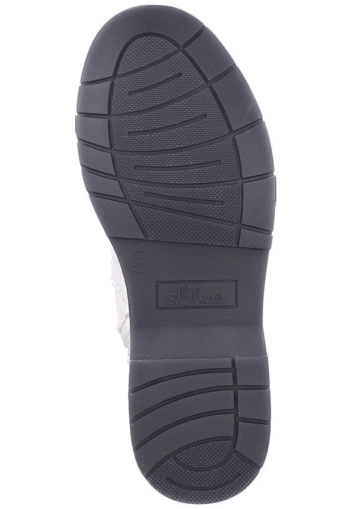 s.Oliver Stiefelette Lederimitat Weiß - surf4shoes