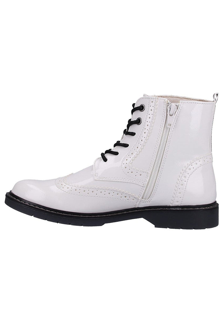 s.Oliver Stiefelette Lederimitat Weiß - surf4shoes