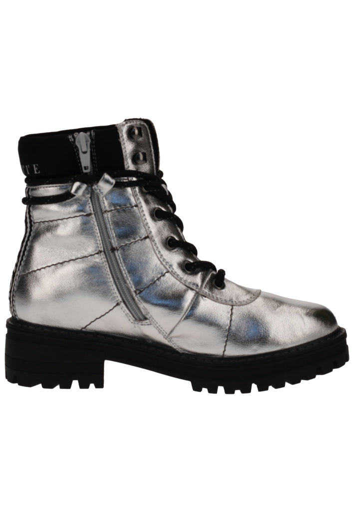 s.Oliver Stiefelette Lederimitat/Textil Silber Warmfutter - surf4shoes