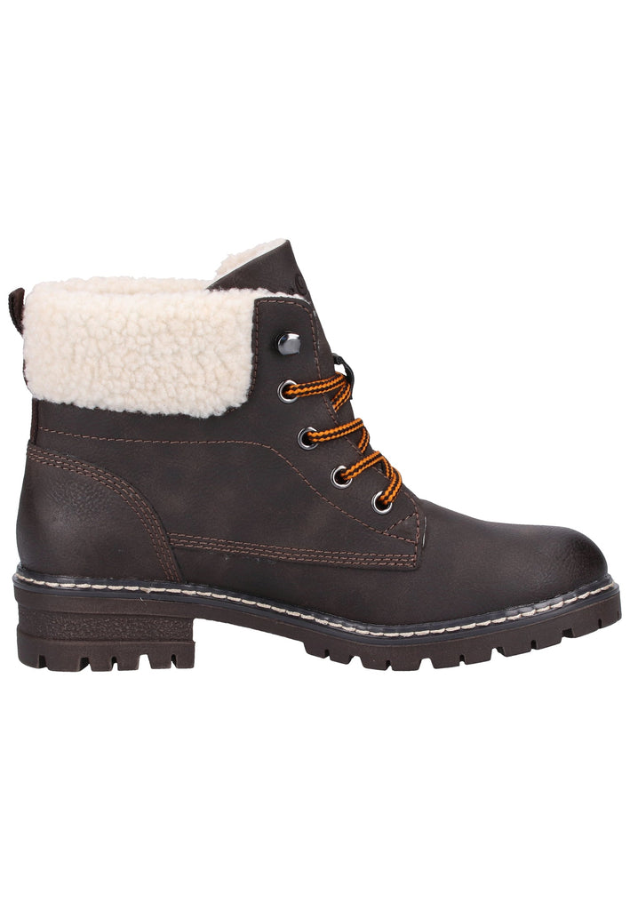 s.Oliver Stiefelette Lederimitat/Textil Mocca Warmfutter - surf4shoes