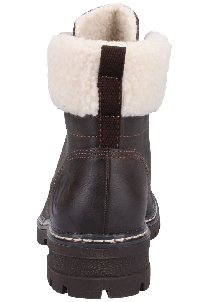 s.Oliver Stiefelette Lederimitat/Textil Mocca Warmfutter - surf4shoes