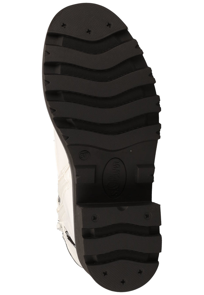 s.Oliver Stiefelette Lederimitat Weiß Warmfutter - surf4shoes