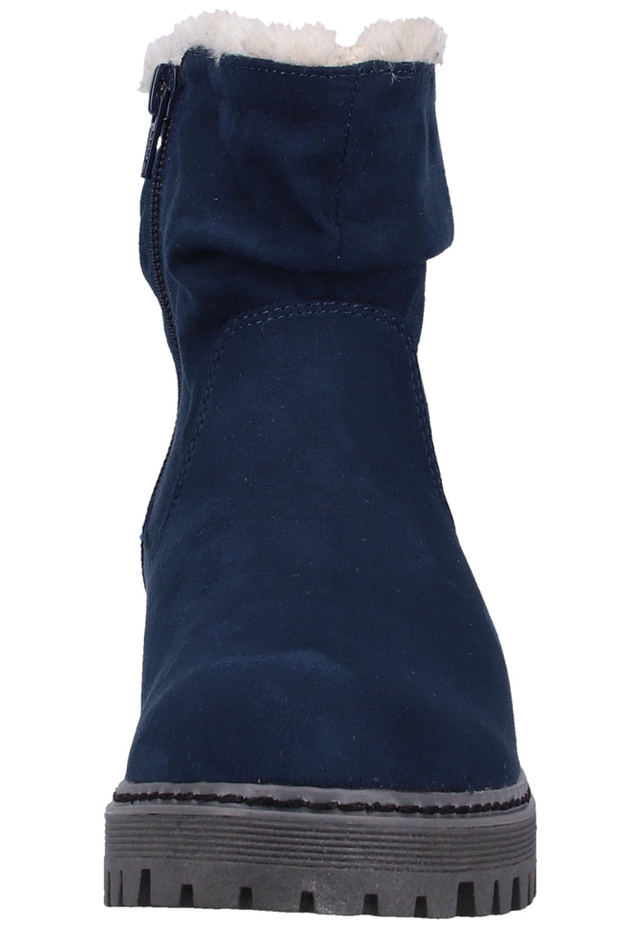 s.Oliver Stiefelette Lederimitat/Textil Navy Warmfutter - surf4shoes