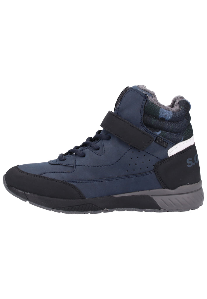 s.Oliver Halbschuhe Lederimitat/Textil Blau Warmfutter - surf4shoes