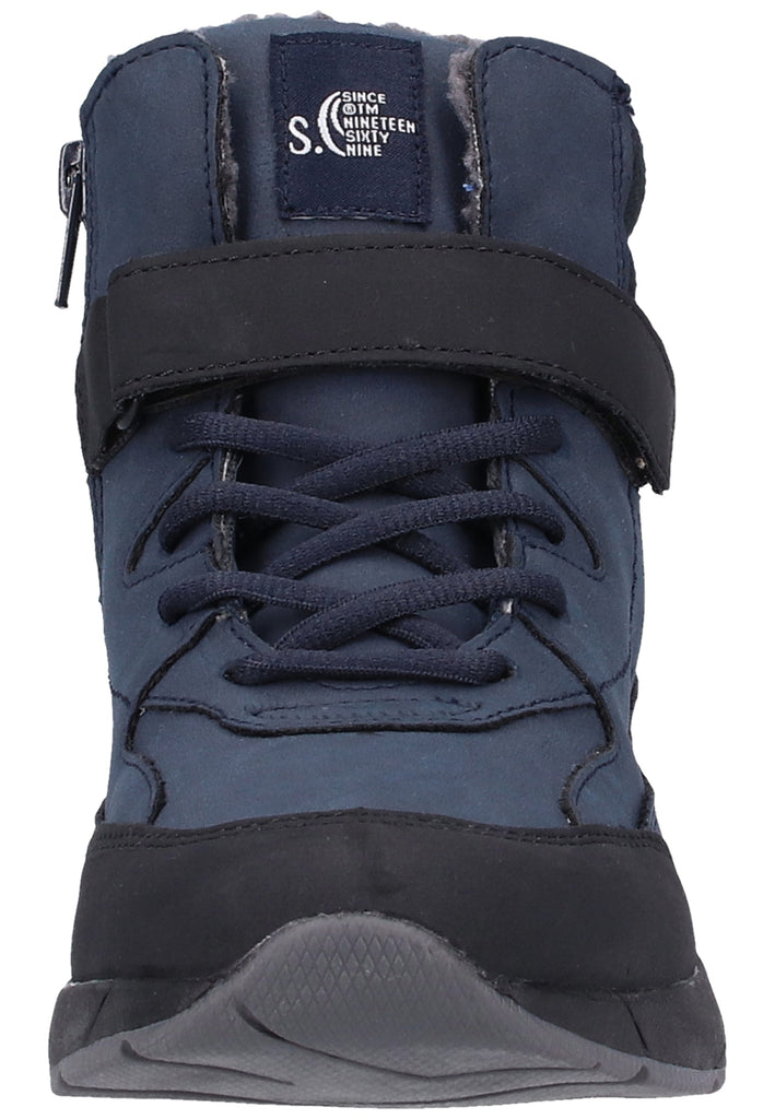 s.Oliver Halbschuhe Lederimitat/Textil Blau Warmfutter - surf4shoes