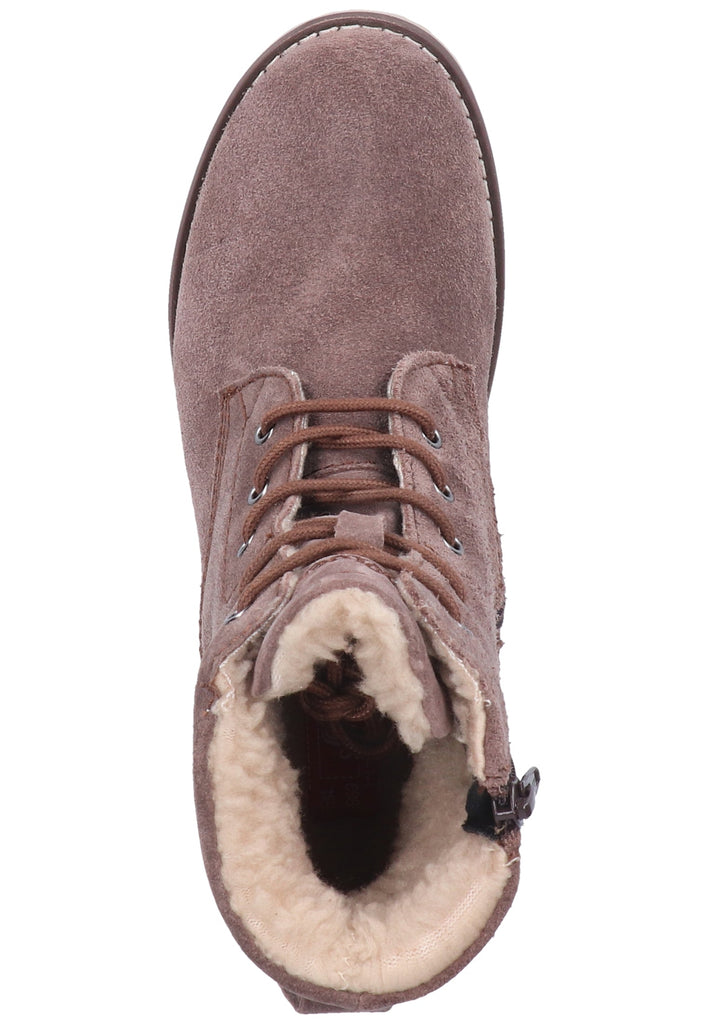 s.Oliver Stiefelette Veloursleder Braun Warmfutter - surf4shoes