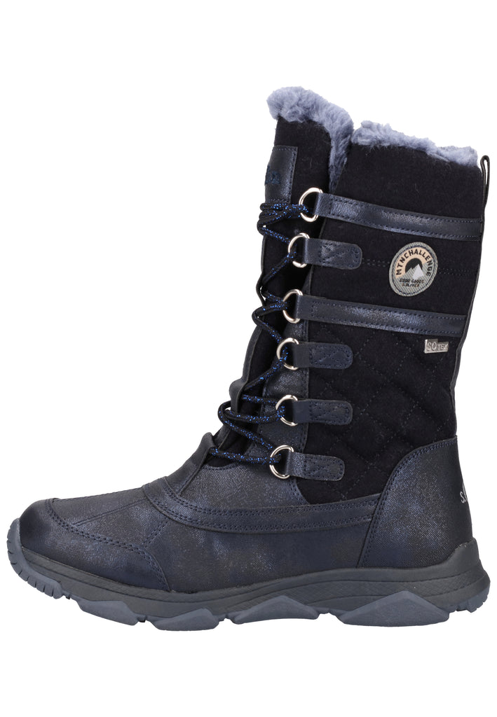 s.Oliver Stiefel Lederimitat/Textil Navy Warmfutter - surf4shoes