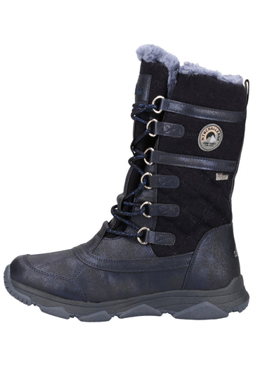 s.Oliver Stiefel Lederimitat/Textil Navy Warmfutter - surf4shoes