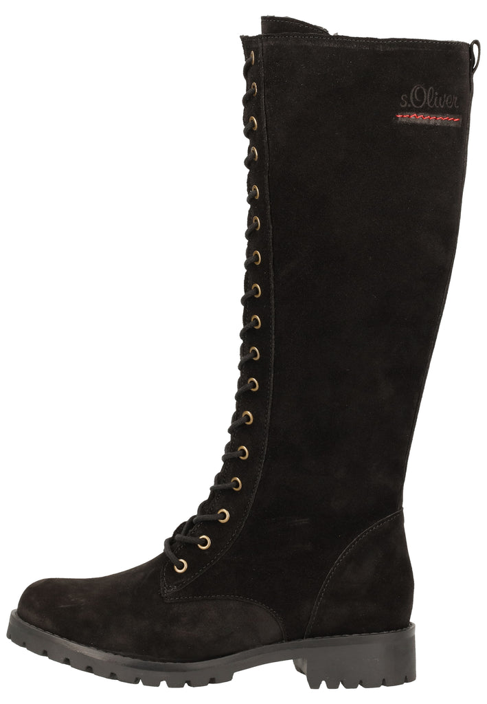 s.Oliver Stiefel Leder Schwarz - surf4shoes