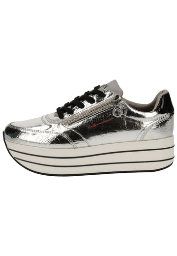 s.Oliver Sneaker Lederimitat/Textil Silber - surf4shoes