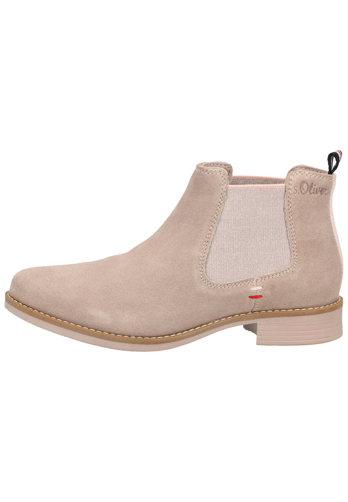 s.Oliver Stiefelette Veloursleder/Textil Hellrosa - surf4shoes